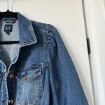 Thumbnail for Gap women's M denim jacket with gathered sleeves