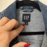 Thumbnail for Gap women's M denim jacket with gathered sleeves