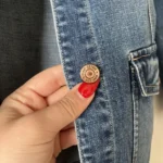 Thumbnail for Gap women's M denim jacket with gathered sleeves