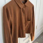 Thumbnail for Short suede shirt