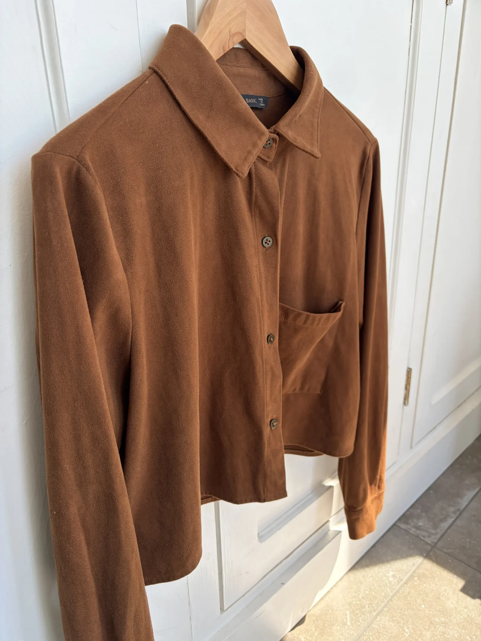 Image for Short suede shirt