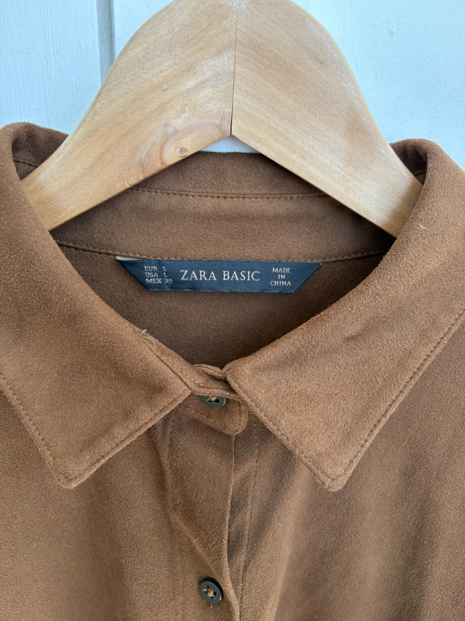Image for Short suede shirt