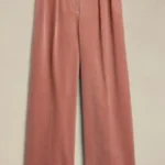 Featured thumbnail for Velours côtelé (corduroy) jambe large, taille haute