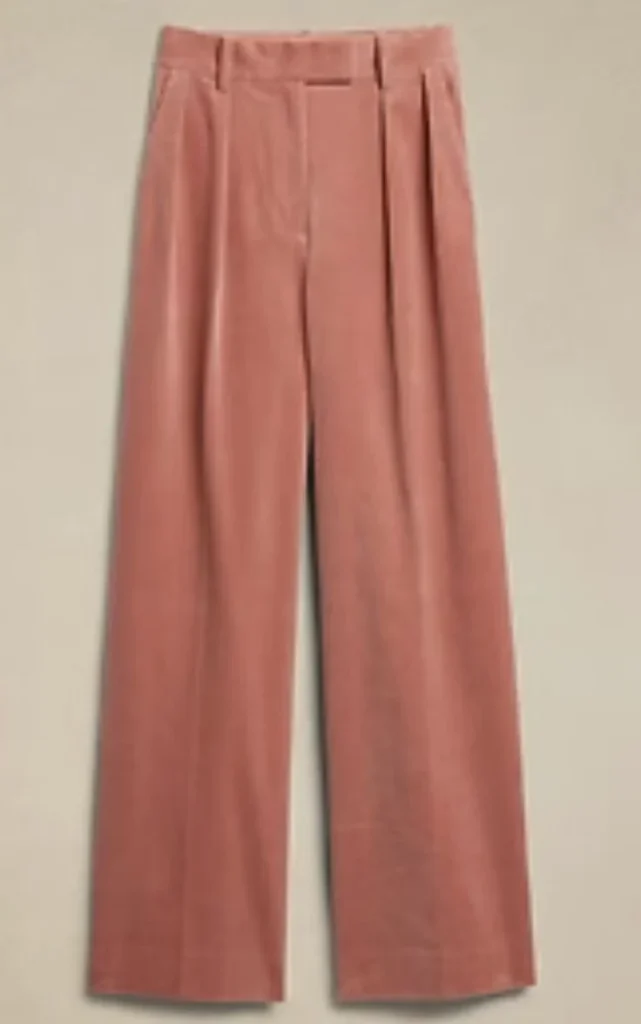 Featured image for Velours côtelé (corduroy) jambe large, taille haute
