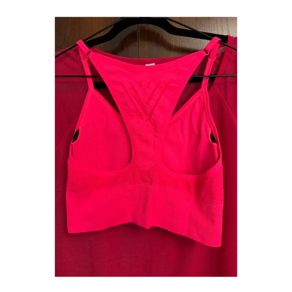 Image for Lolë pink sports set - top + sports bra size S/M gym yoga training