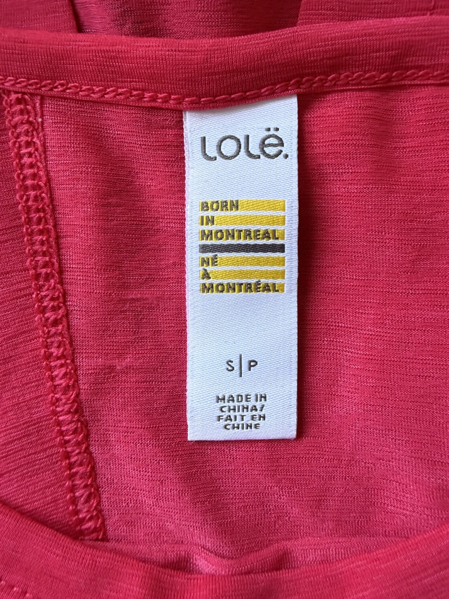 Image for Lolë pink sports set - top + sports bra size S/M gym yoga training