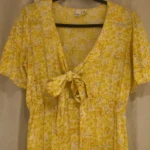 Thumbnail for Robe soleil motif floral à noeud - Twik - Taille L 🌻