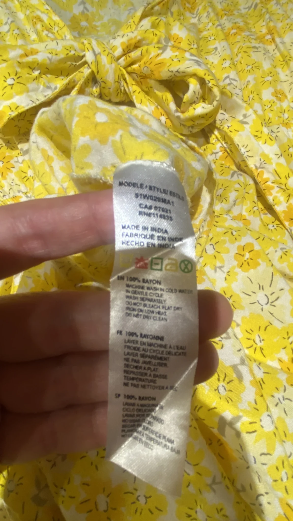 Image for Robe soleil motif floral à noeud - Twik - Taille L 🌻