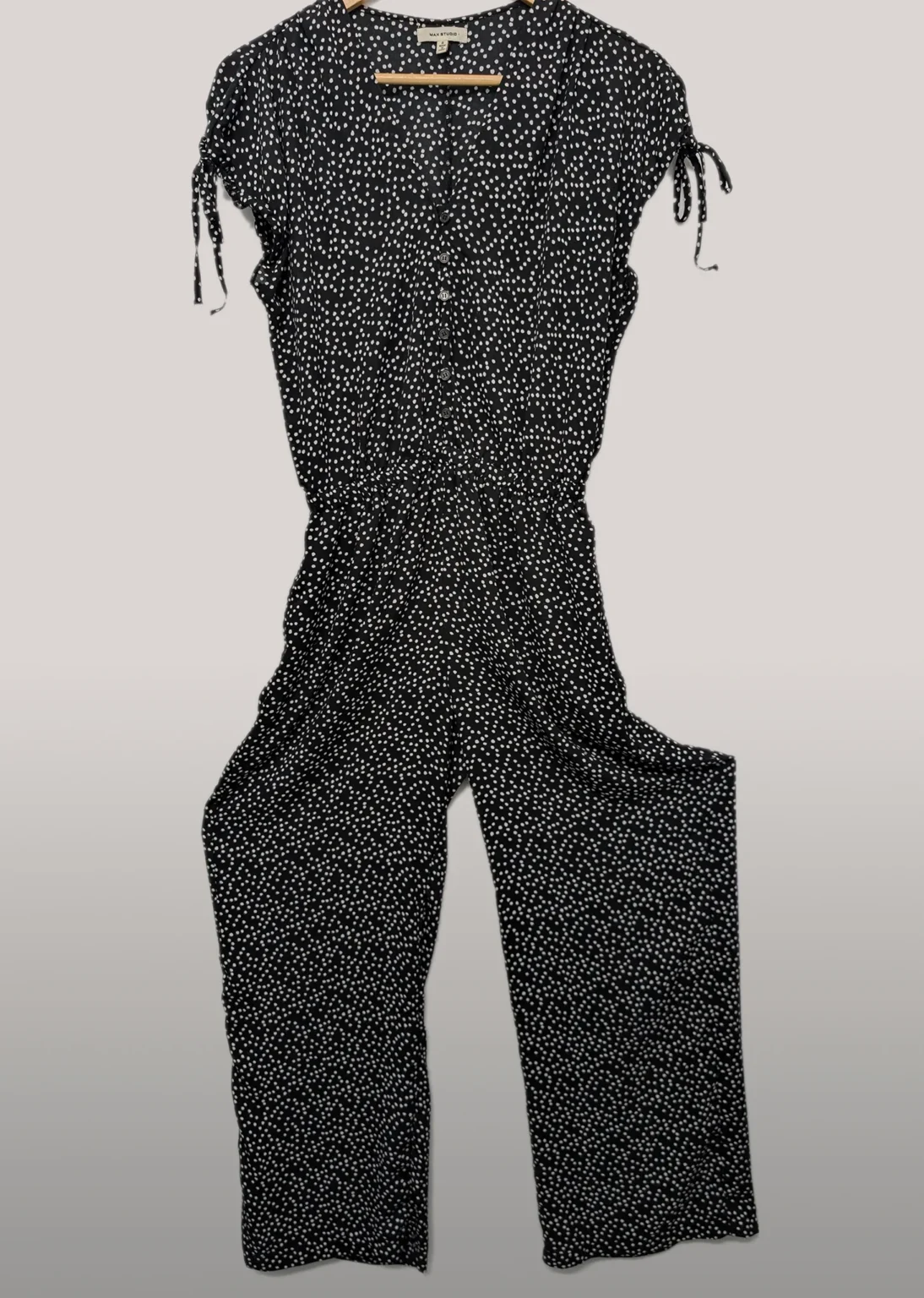 Image for One-piece noire à pois blancs – Max Studio