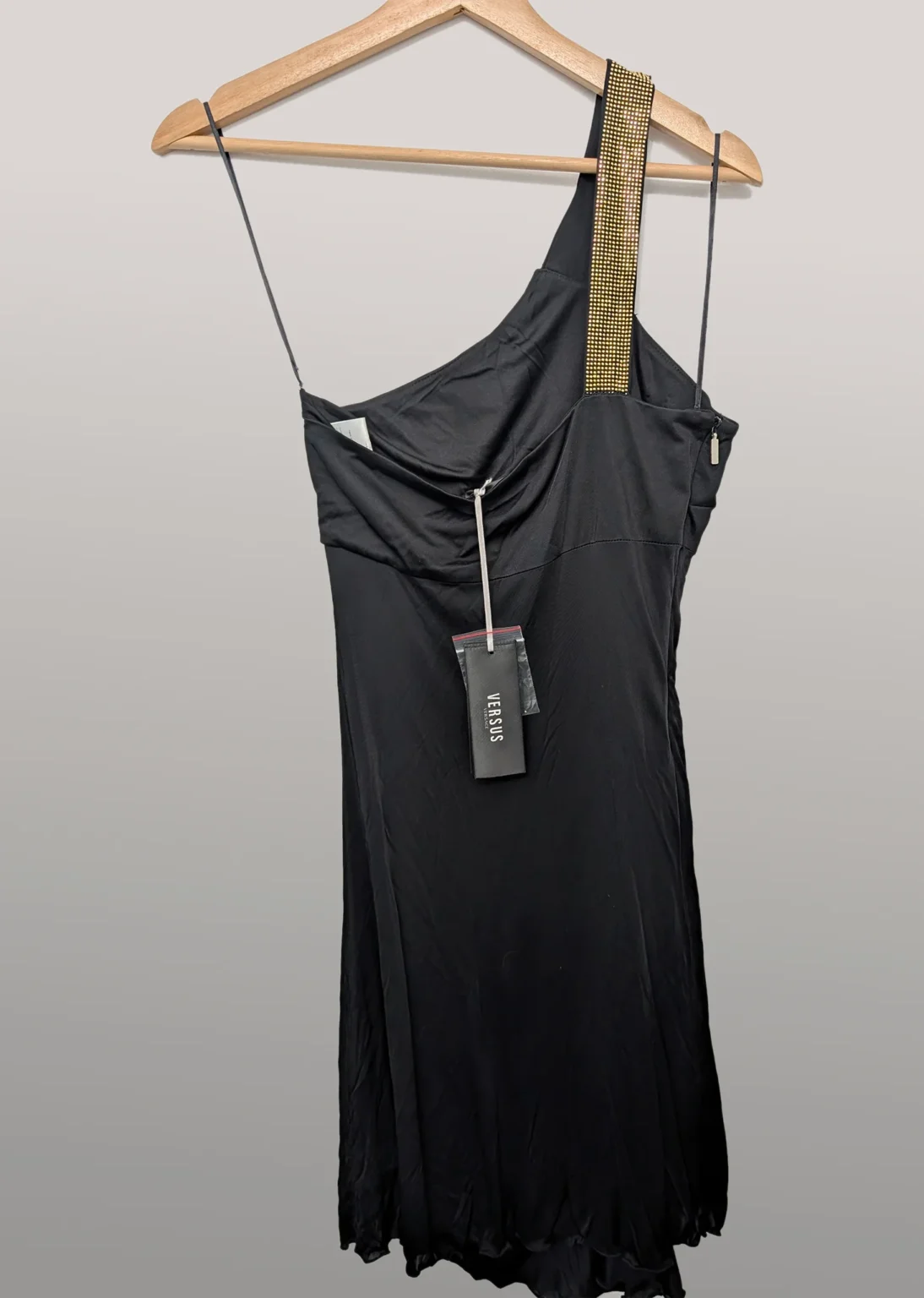 Image for Black Versace dress with gold details - new with label