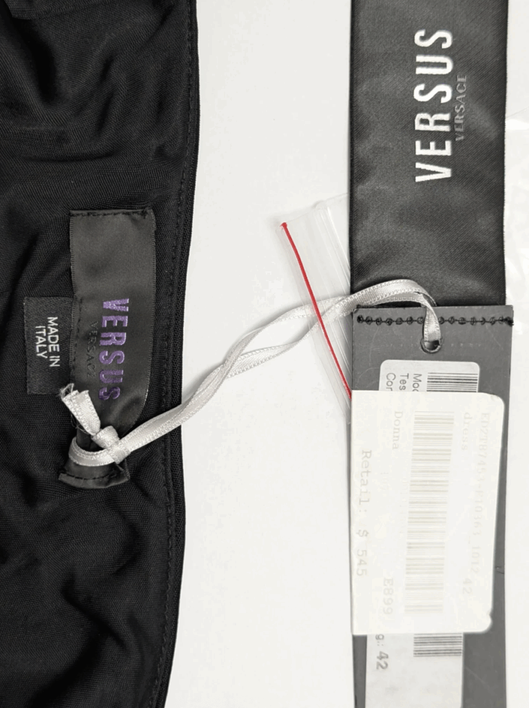 Image for Black Versace dress with gold details - new with label