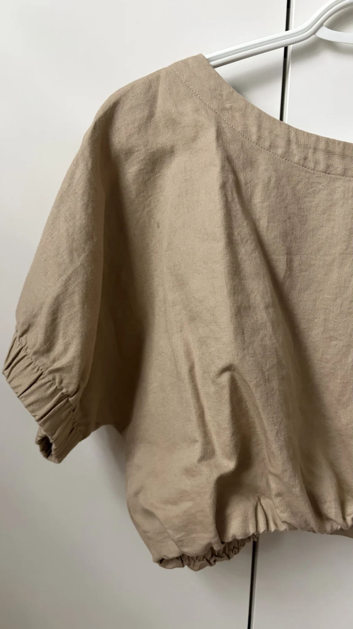 Image for Haut crop beige
