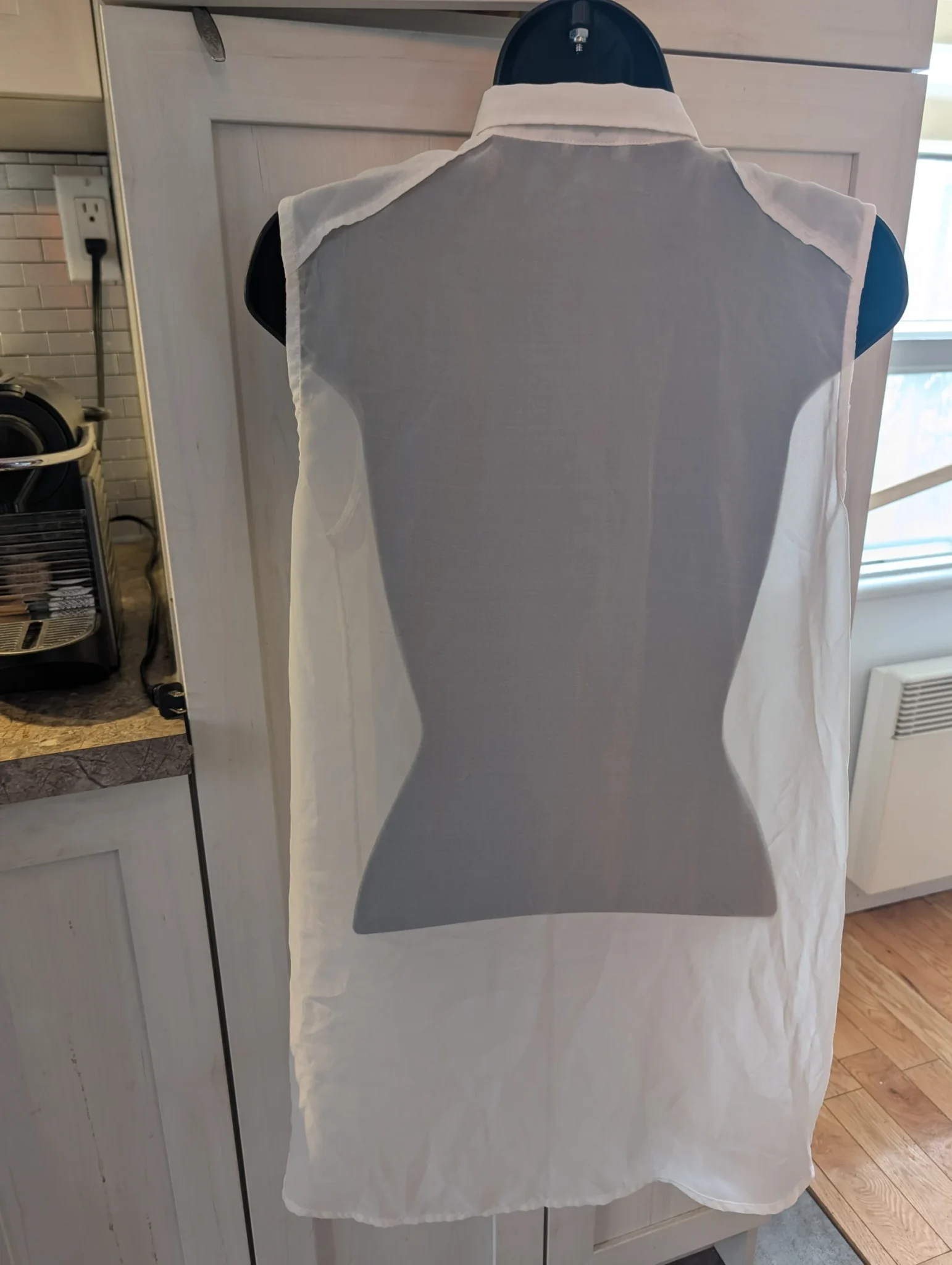 Image for Chemisier blanc crème transparent