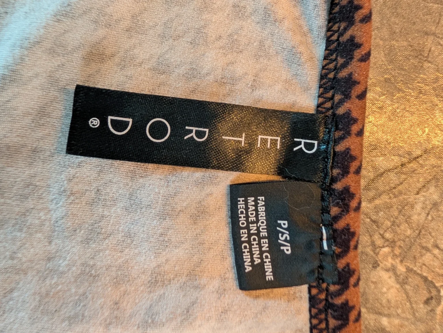 Image for Gilet à motif pied de poule brun et noir