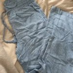 Featured thumbnail for Pantalons bleu rayé blanc