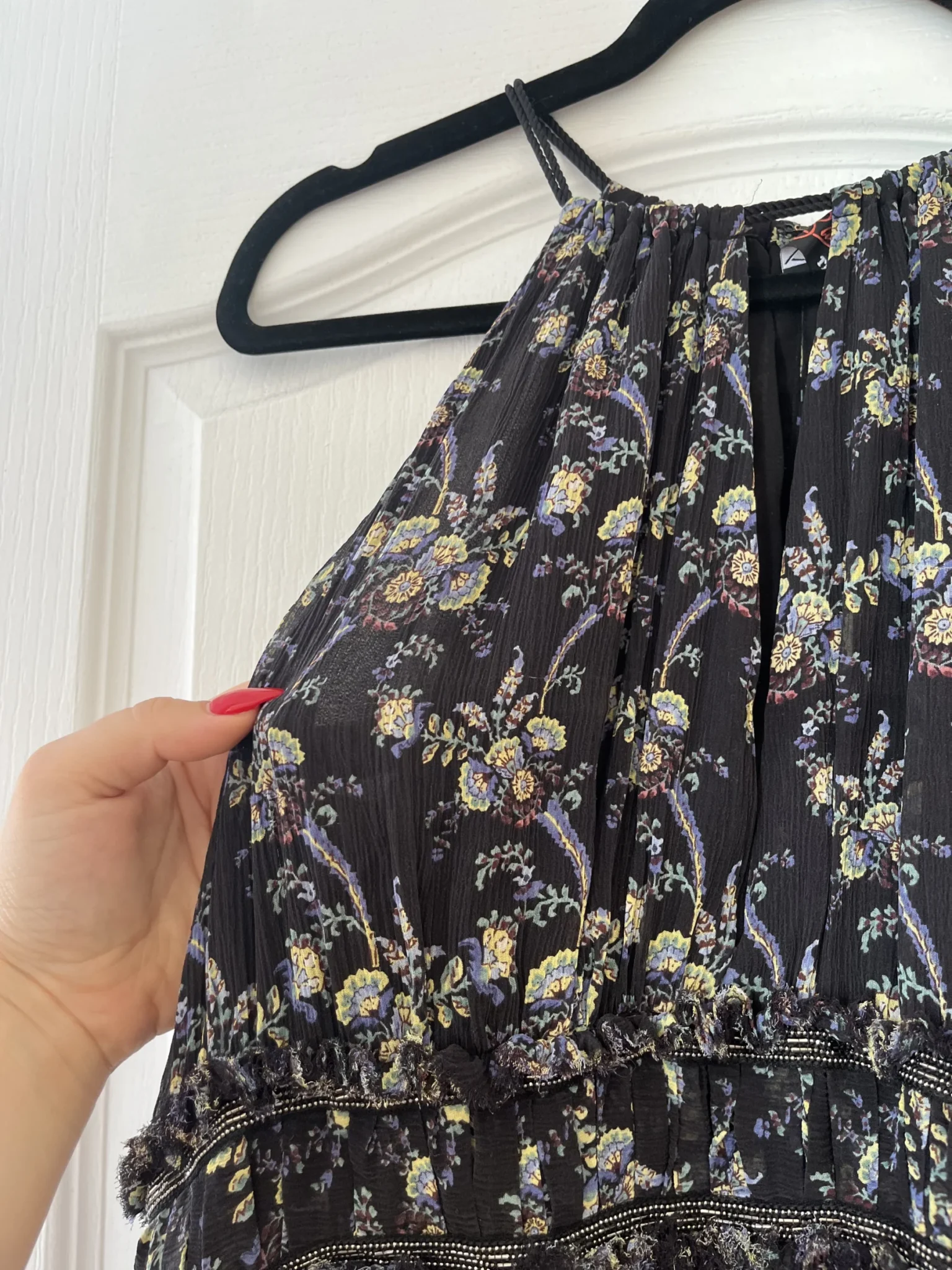 Image for The Kooples Sunrise silk floral top size 1 or M