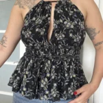 Thumbnail for The Kooples Sunrise silk floral top size 1 or M