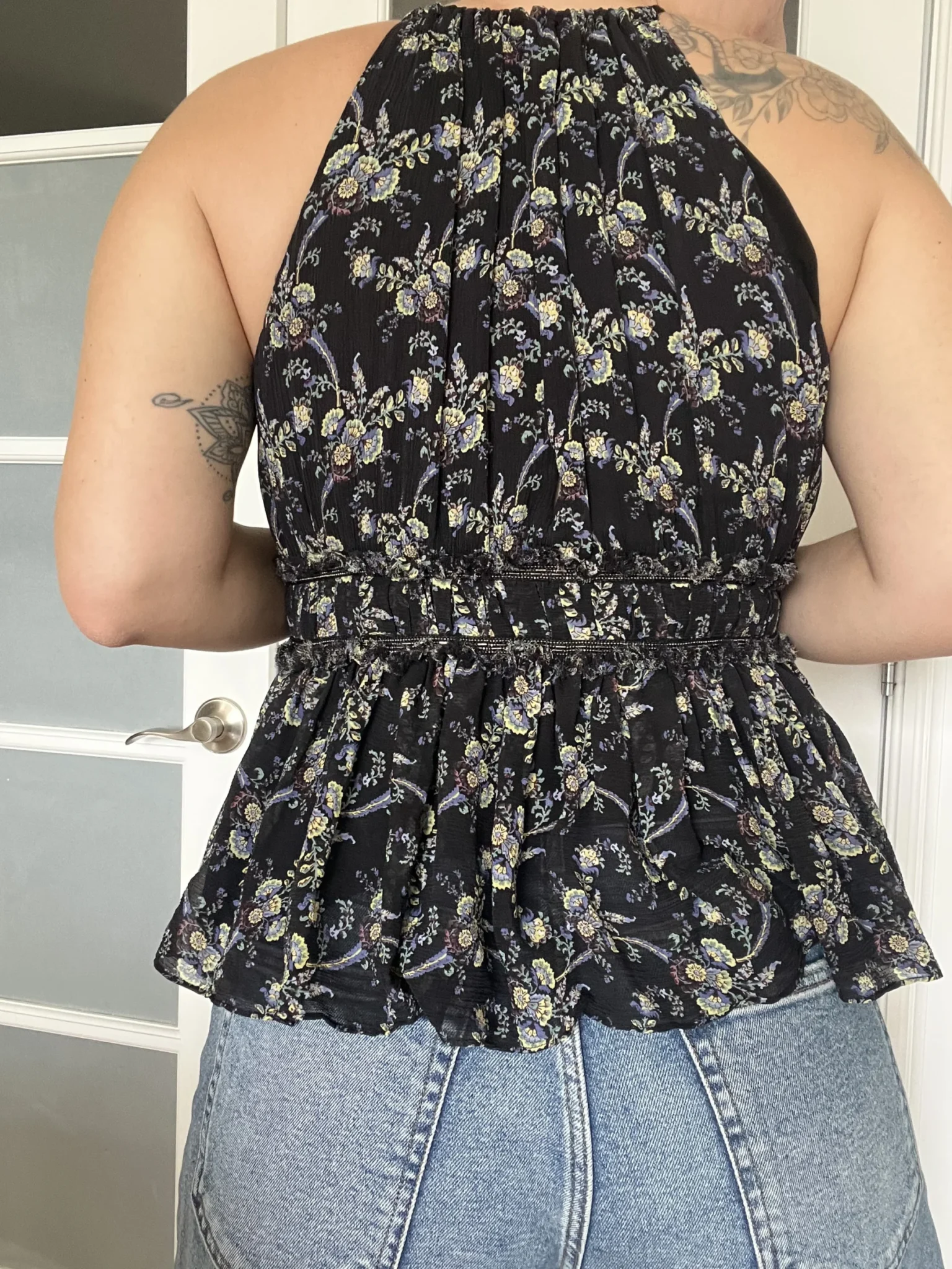 Image for The Kooples Sunrise silk floral top size 1 or M