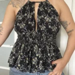 Thumbnail for The Kooples Sunrise silk floral top size 1 or M