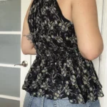 Thumbnail for The Kooples Sunrise silk floral top size 1 or M