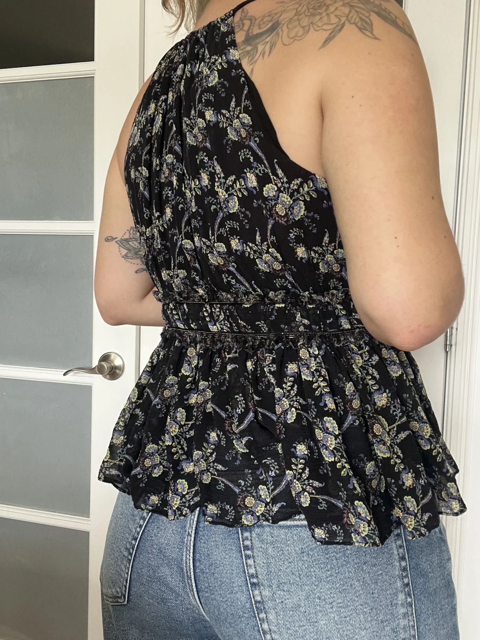 Image for The Kooples Sunrise silk floral top size 1 or M