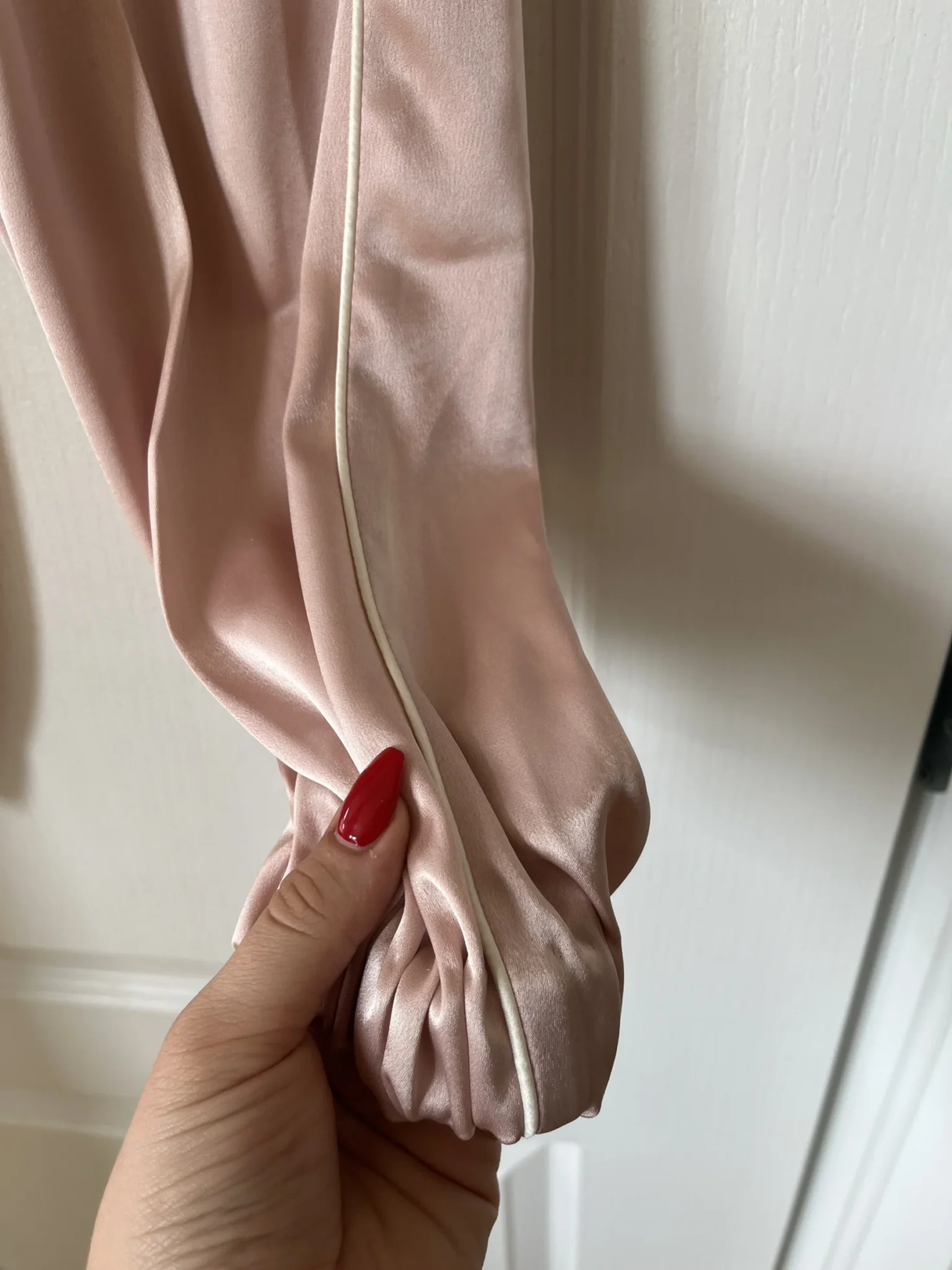 Image for Wilfred silk trousers size 00 pink and white