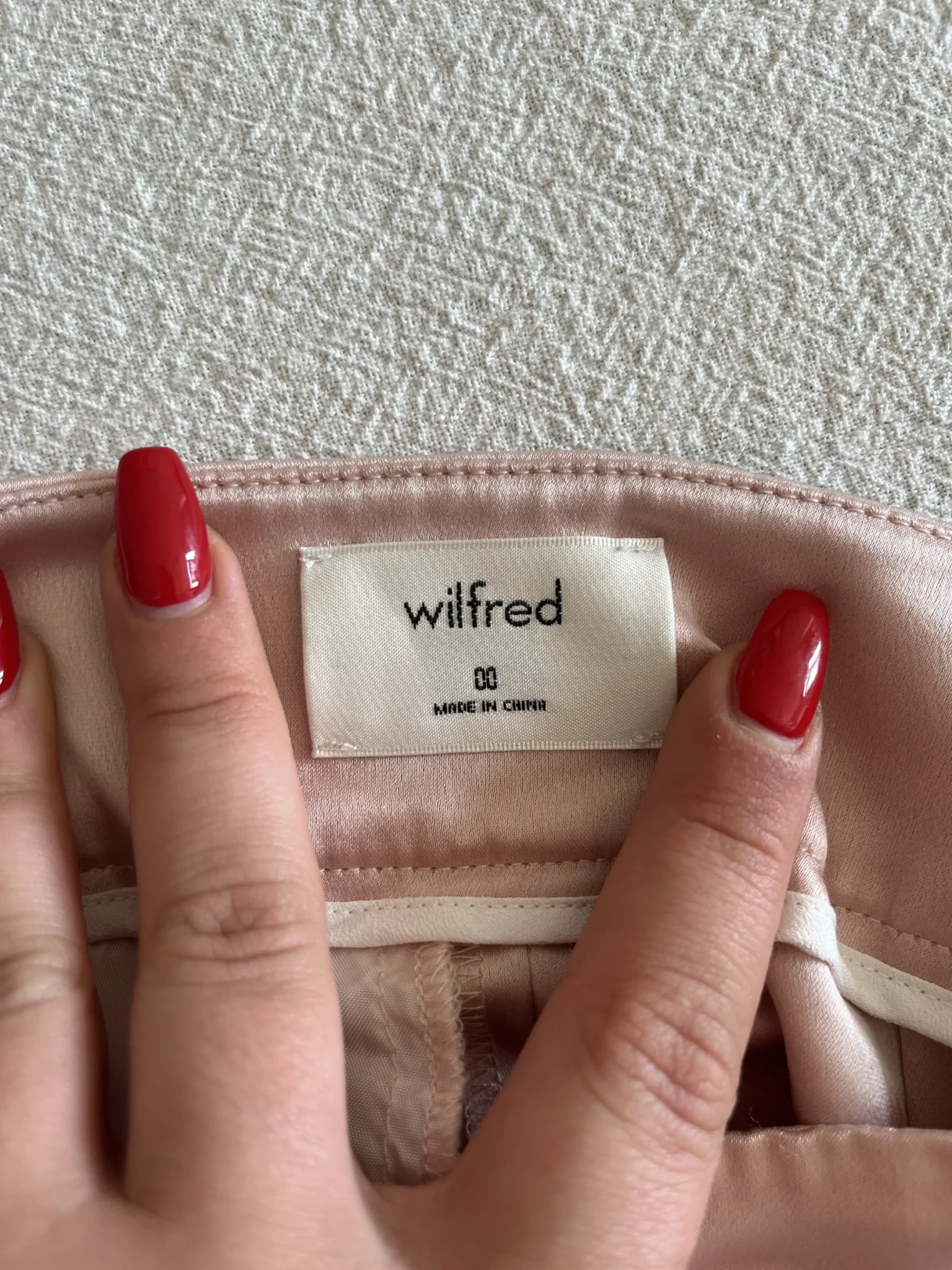Image for Wilfred silk trousers size 00 pink and white