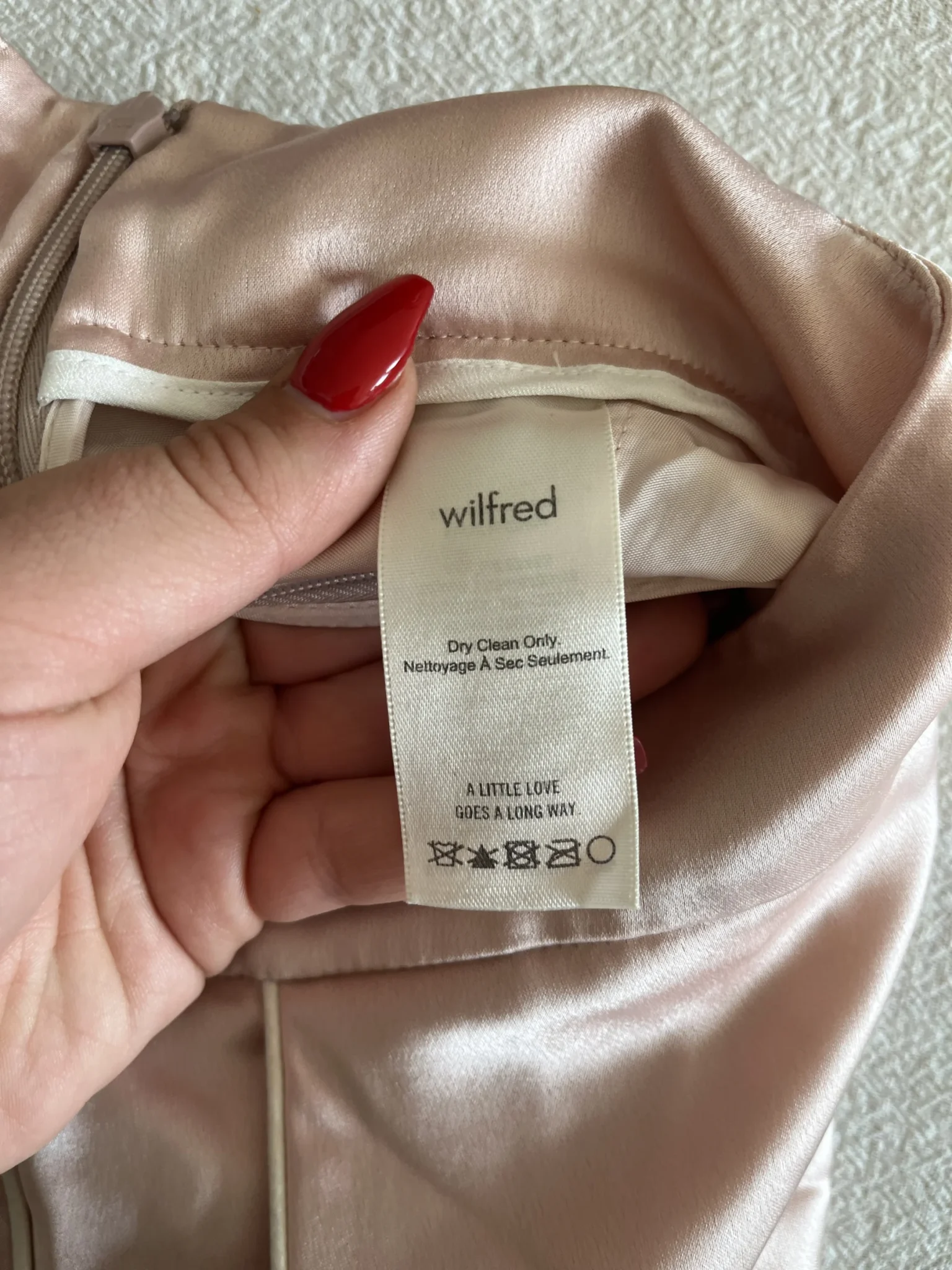 Image for Wilfred silk trousers size 00 pink and white