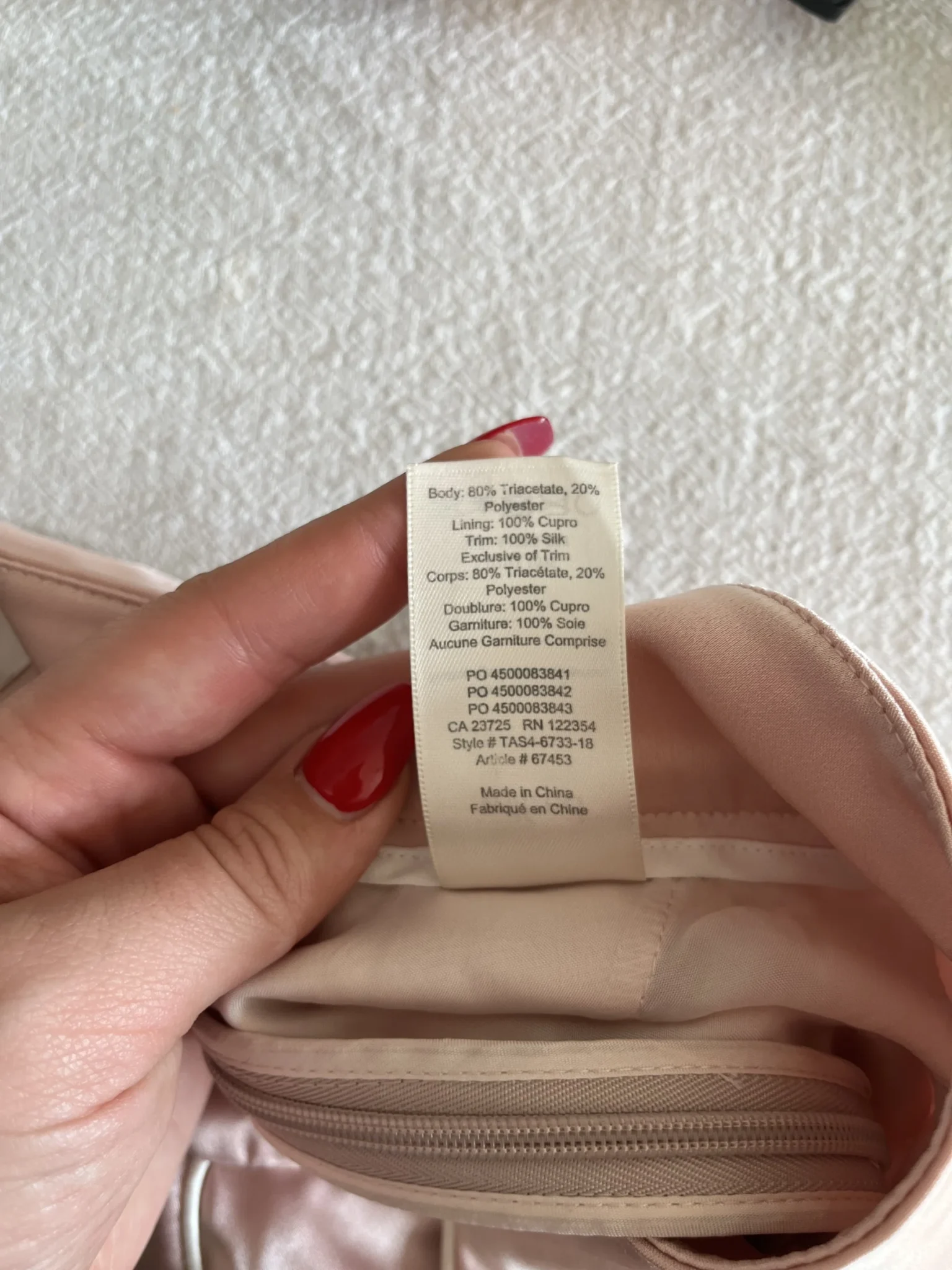 Image for Wilfred silk trousers size 00 pink and white