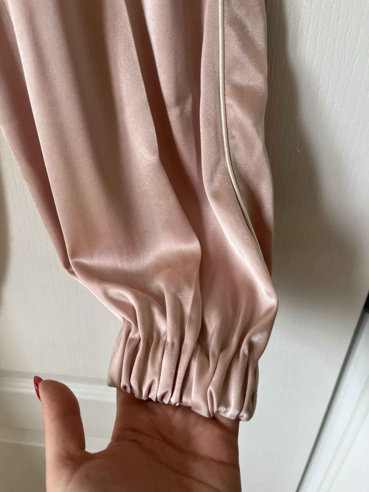 Image for Wilfred silk trousers size 00 pink and white
