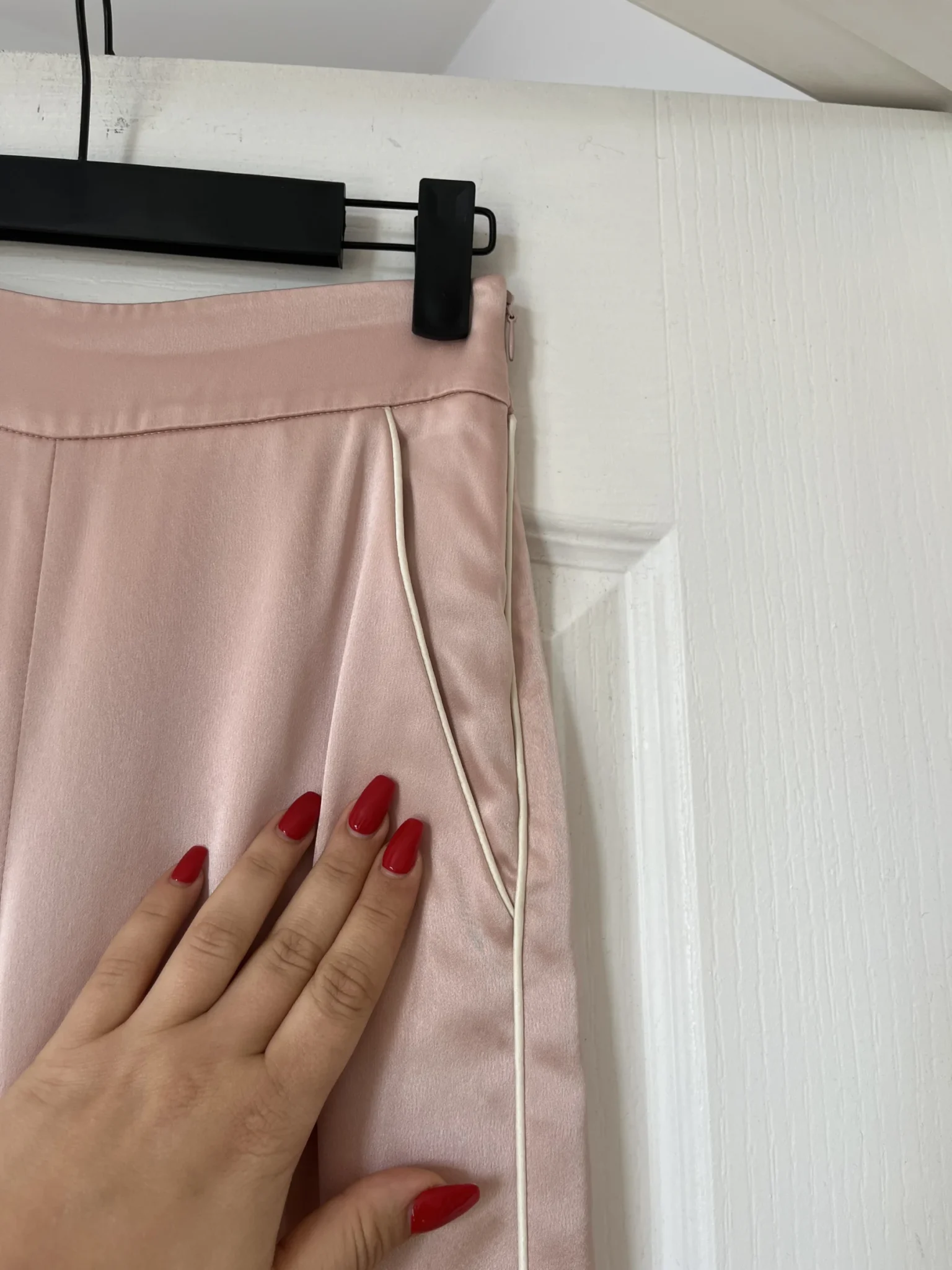 Image for Wilfred silk trousers size 00 pink and white