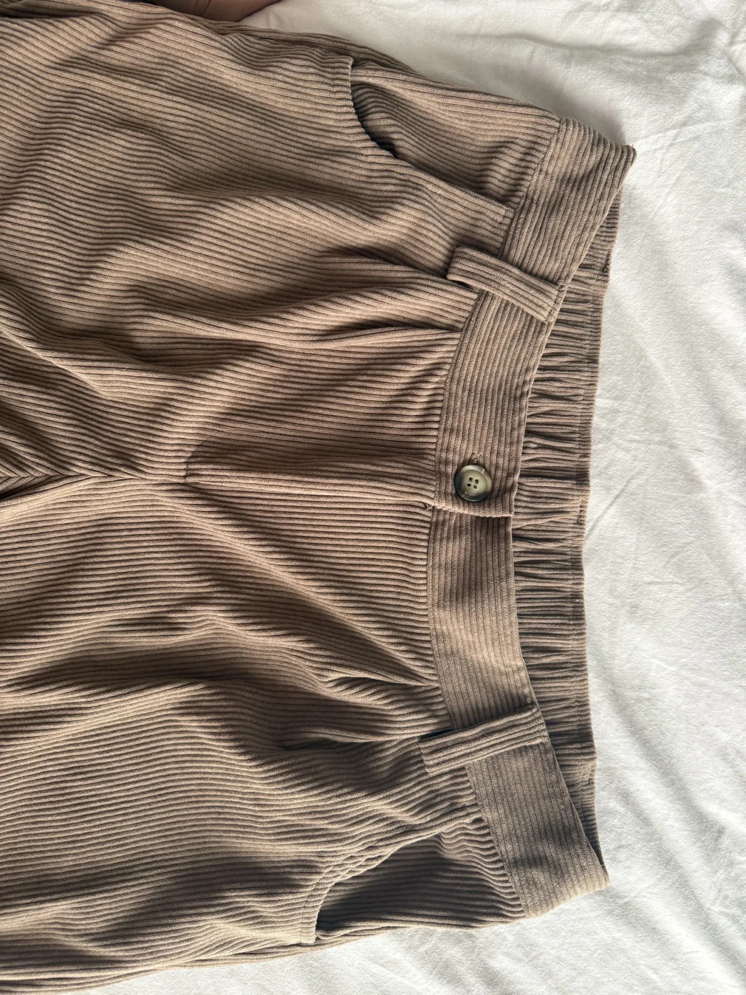 Image for Pantalon Halara brun côtelé