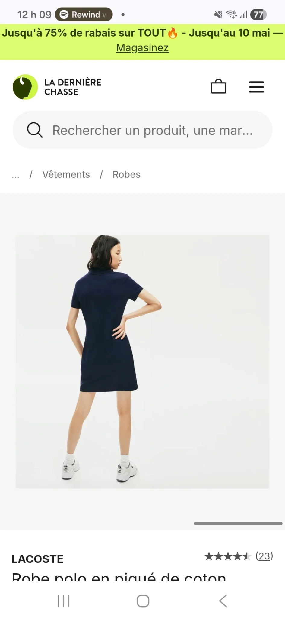 Image for Lacoste Robe Polo corail