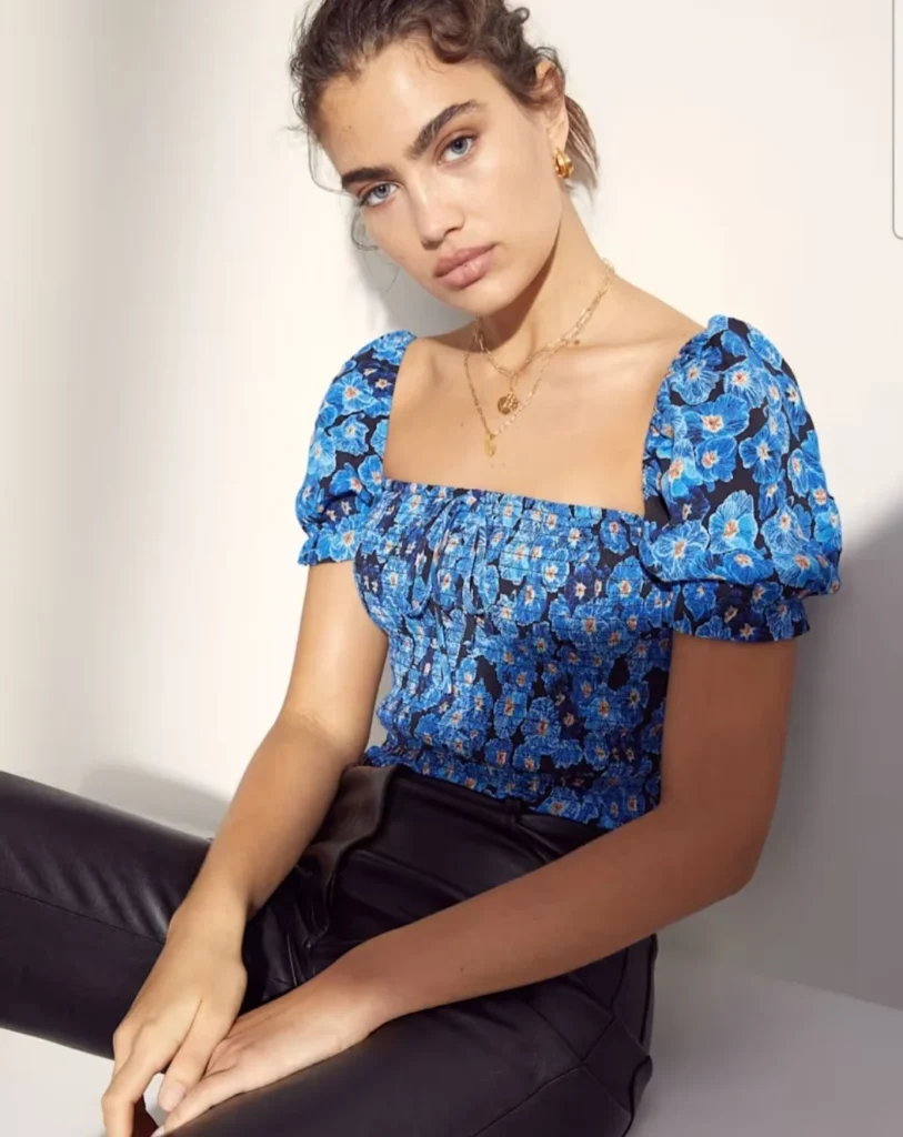 Image for 🌷blouse, floral cropped - Wilfred (Aritzia)