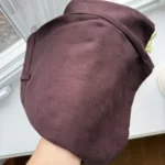 Thumbnail for Short en velours burgundy