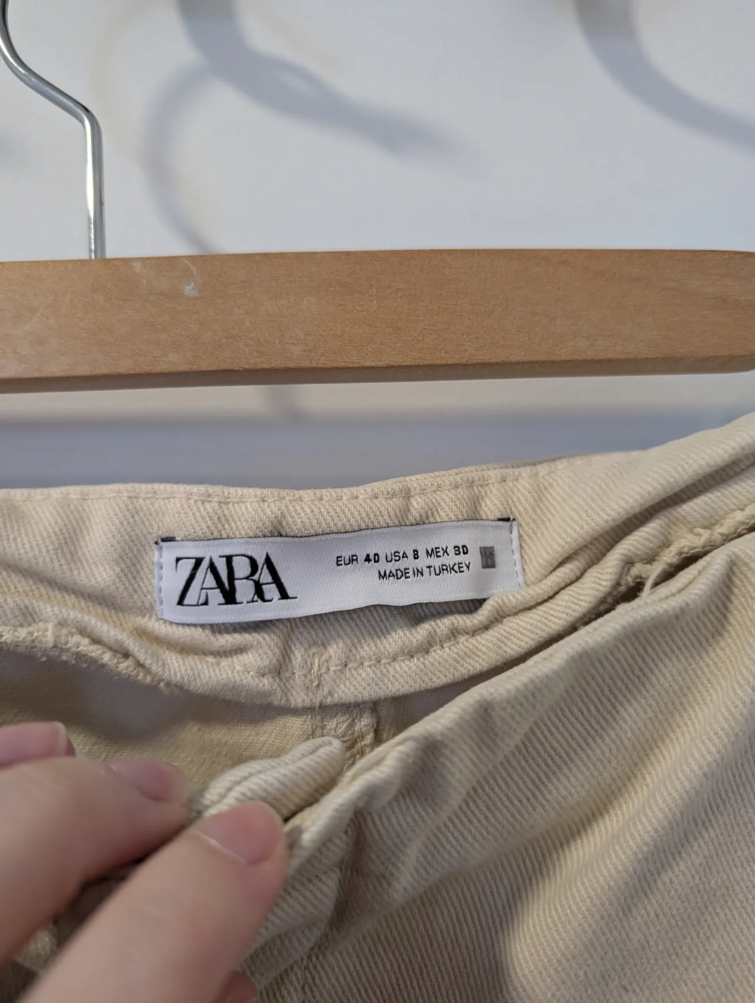 Image for Zara/Jeans à Jambe Large Sz 8