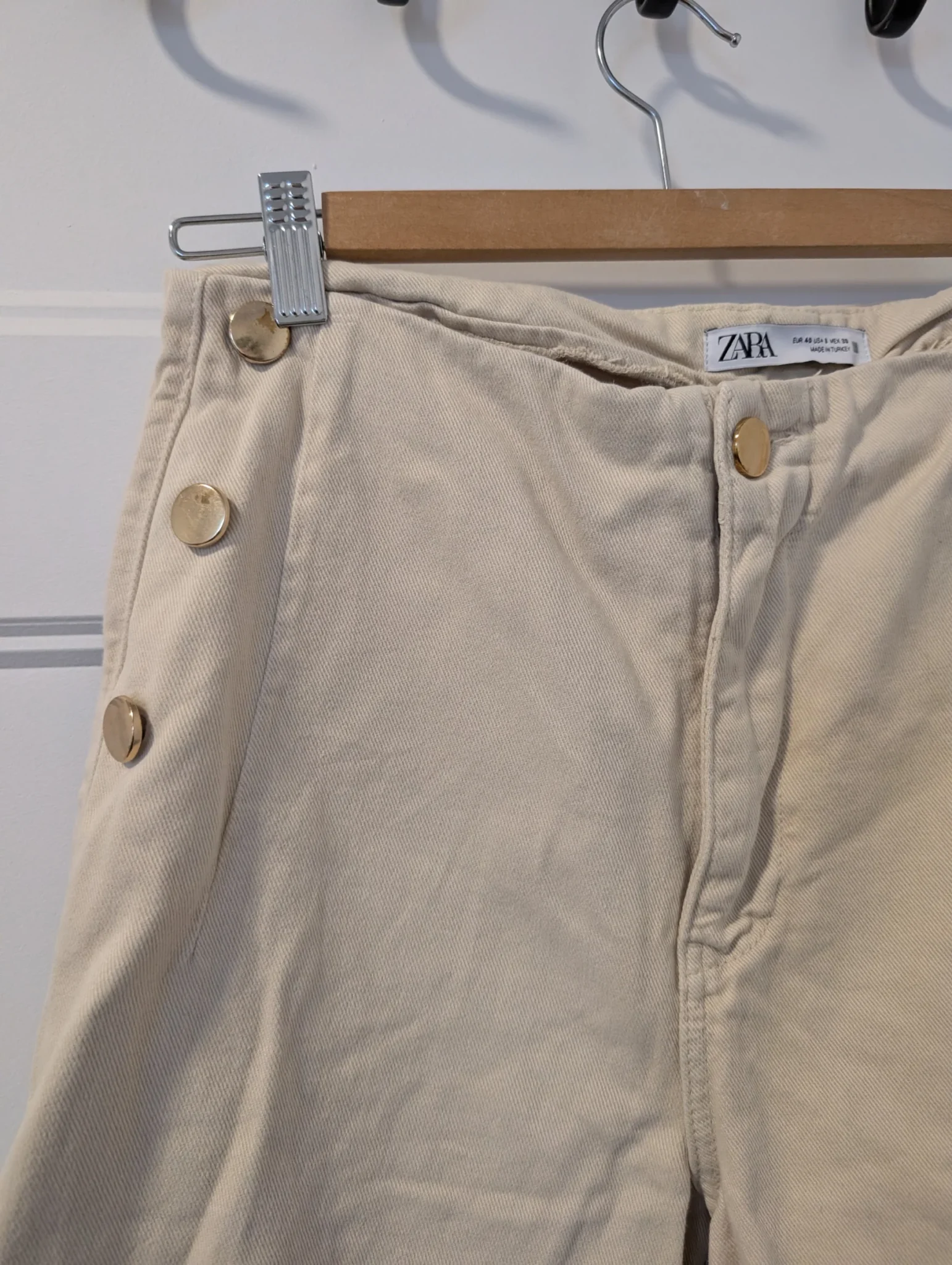 Image for Zara/Jeans à Jambe Large Sz 8