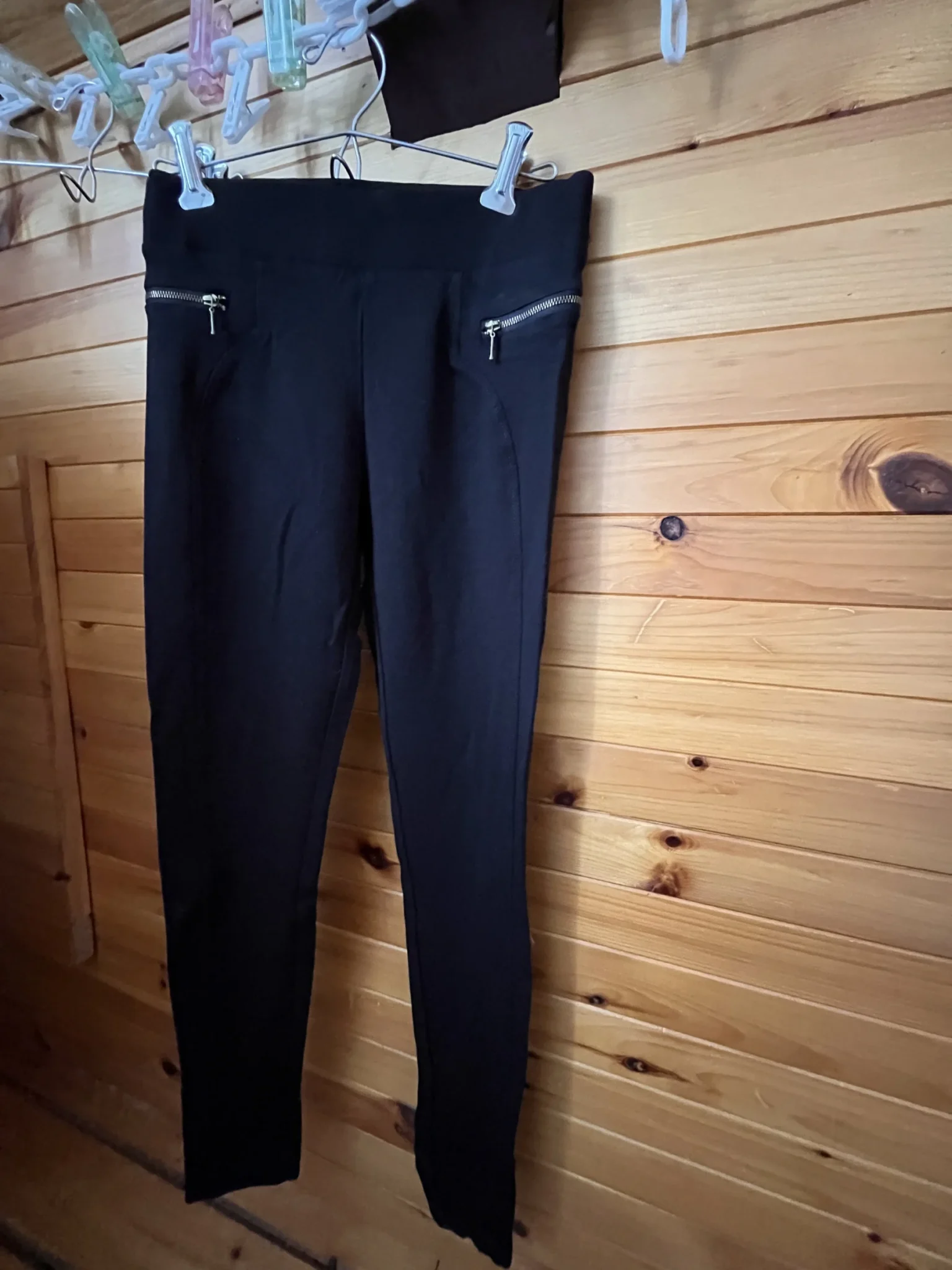 Image for Leggings noir avec zip décoratif