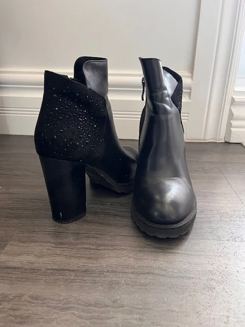 Featured image for Bottines à talons avec strass