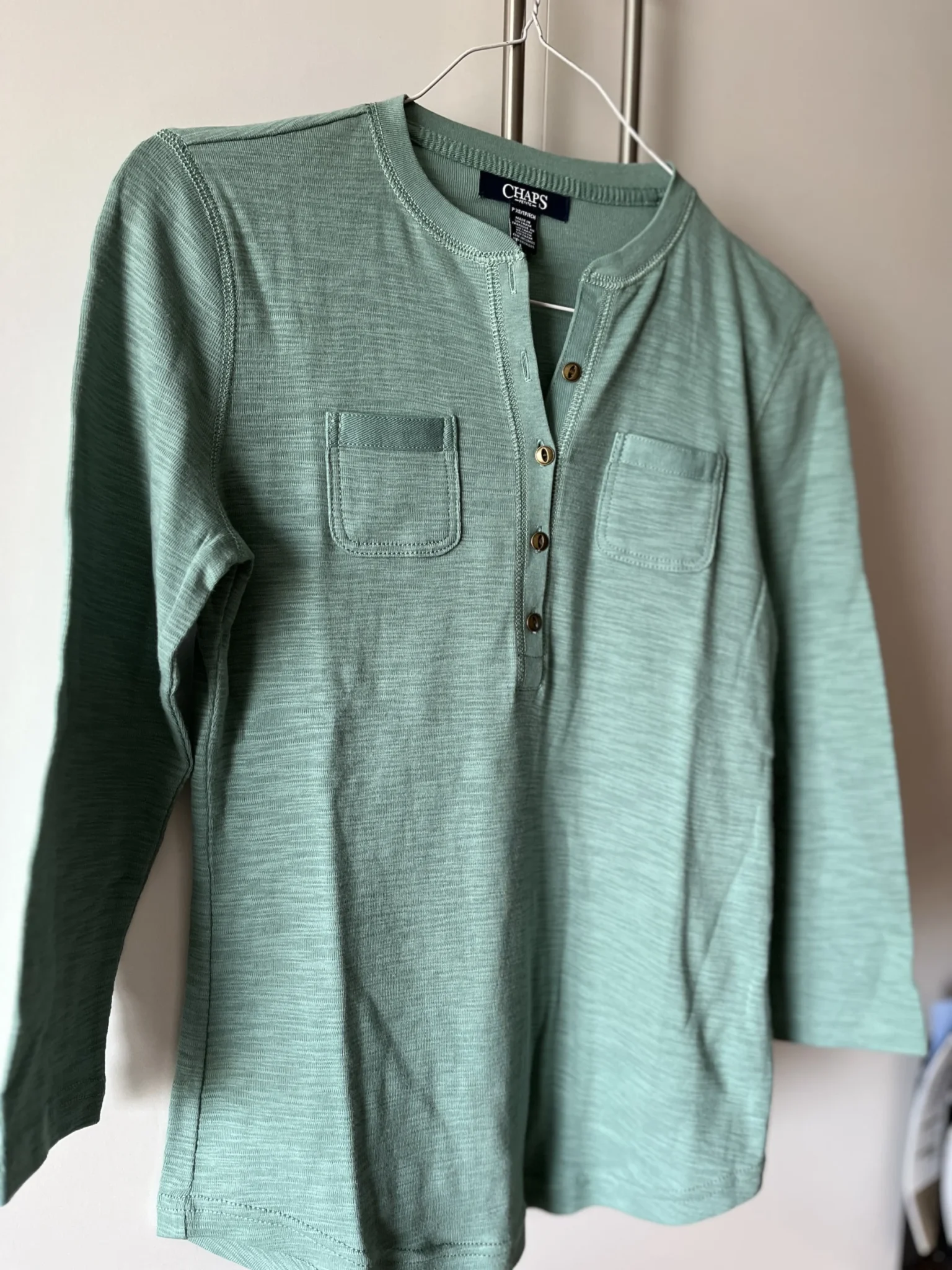 Featured image for Chandail vert sauge - 100% coton - Chaps petite