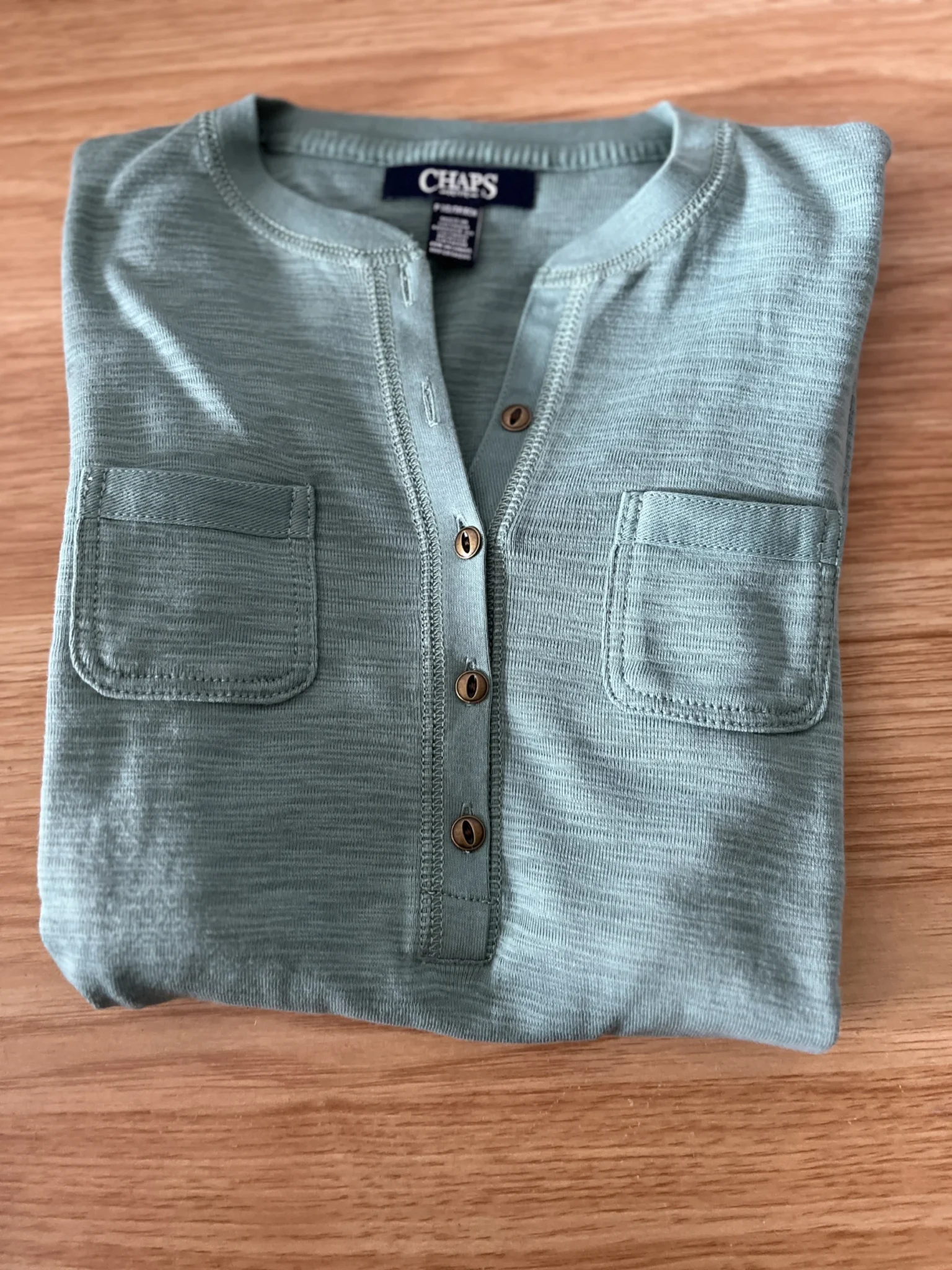 Image for Chandail vert sauge - 100% coton - Chaps petite