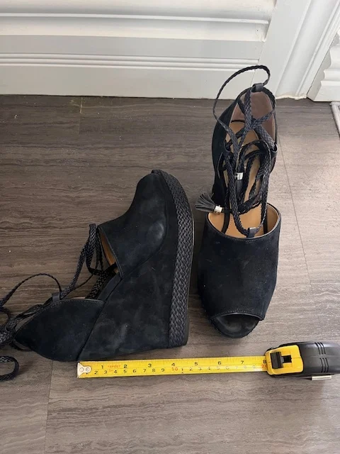 Image for Sandales compensées en daim bleu - Michael Kors