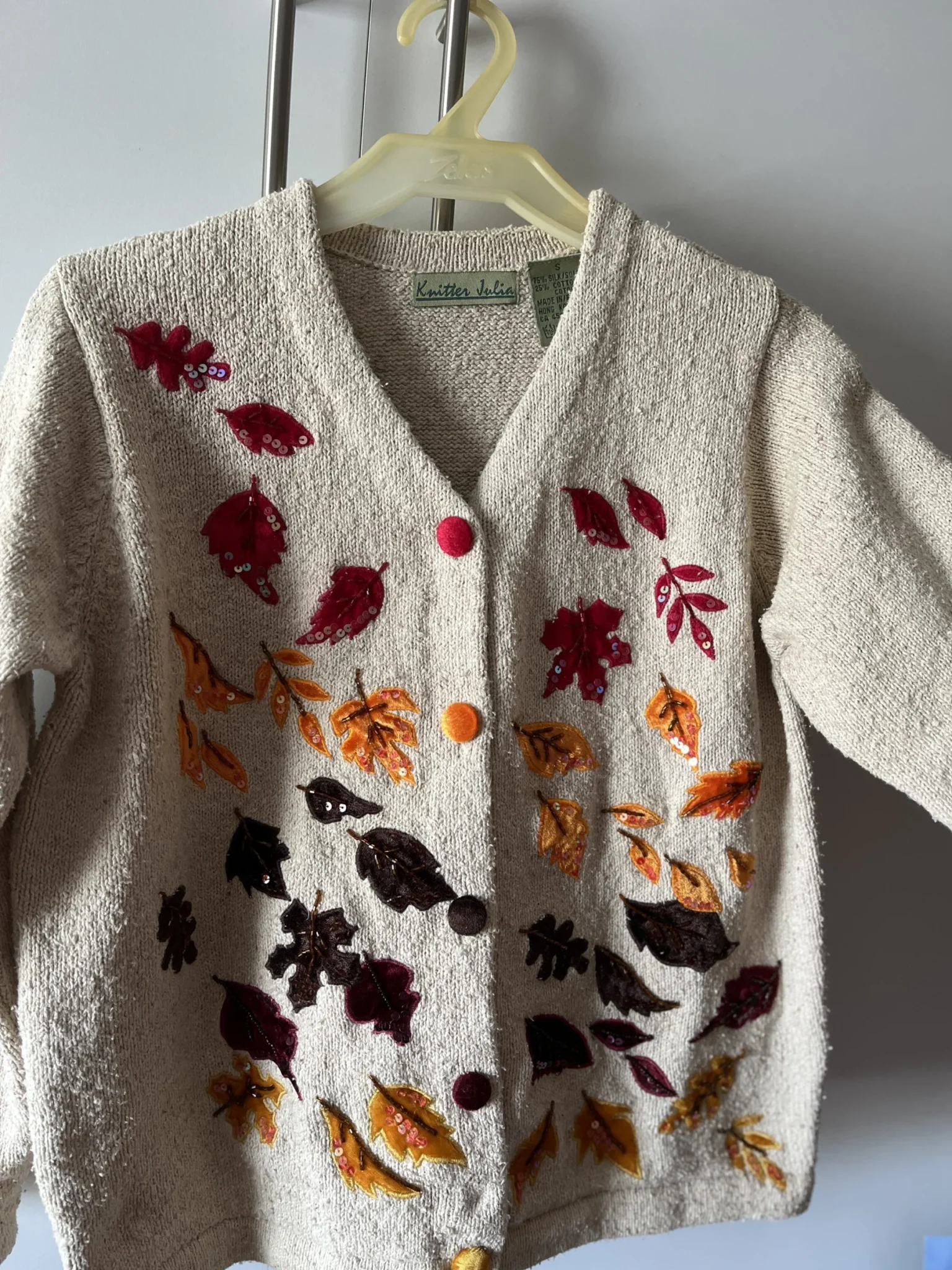 Image for Veste vintage 75% soie, 25 % coton - Knitter Julia