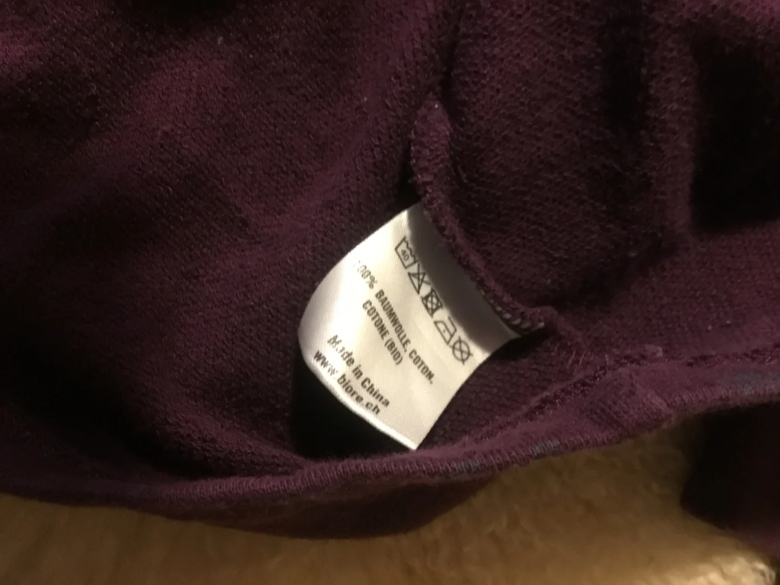 Image for Robe couleur mauve 🍇 petits cœurs bleus, 6 - 12 mois