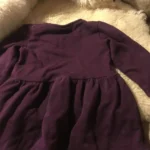 Thumbnail for Robe couleur mauve 🍇 petits cœurs bleus, 6 - 12 mois