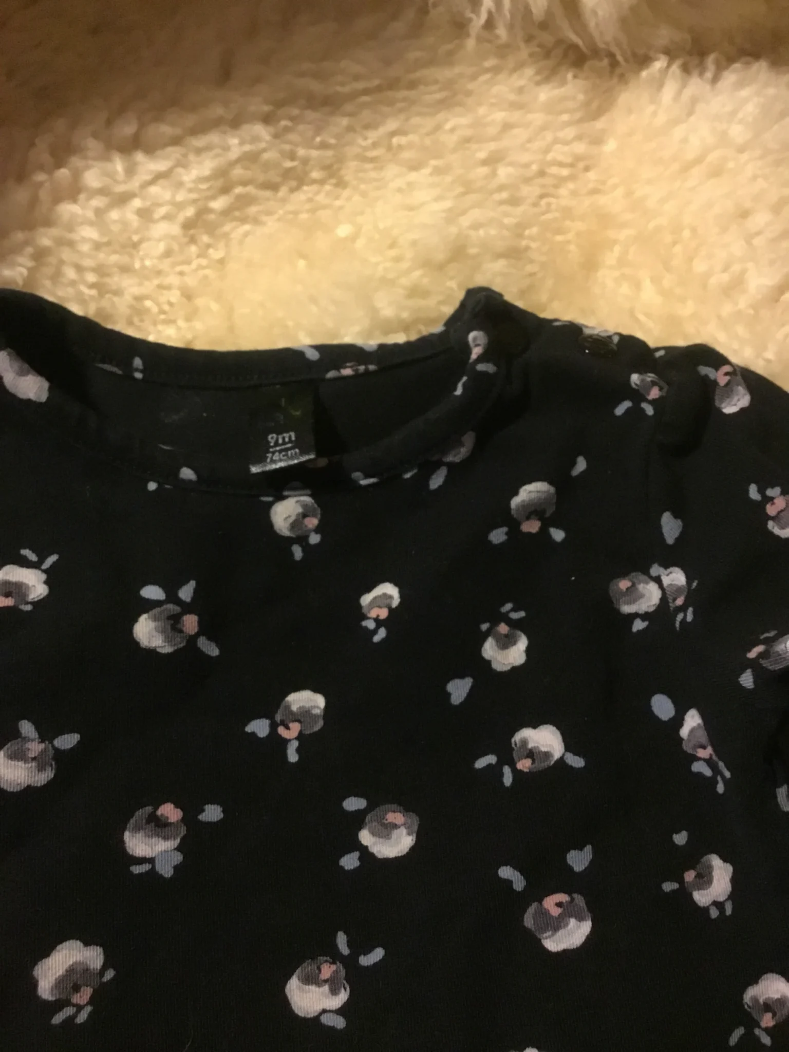 Image for Tee-shirt manches longues stretch à fleurs 🌺 , 9 mois