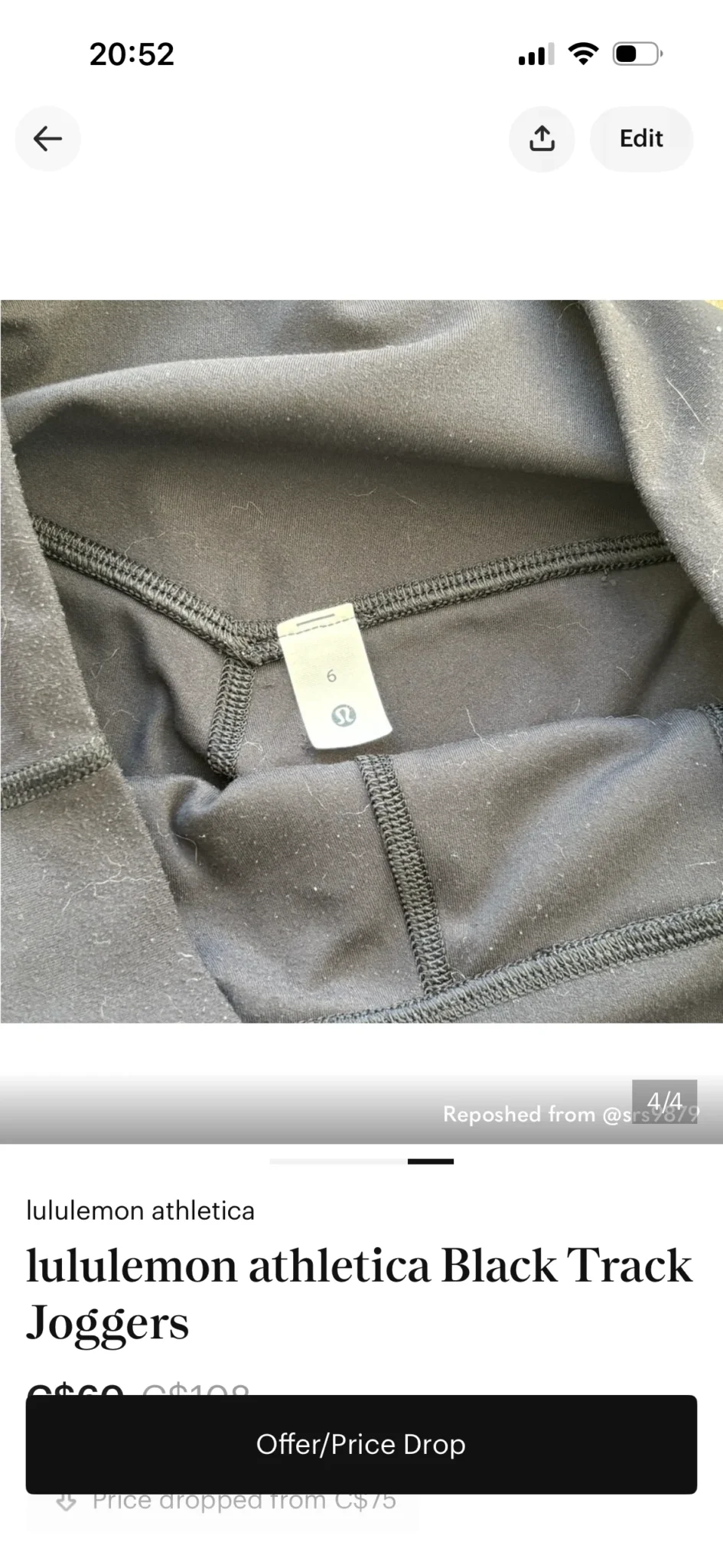 Image for Pantalon Lululemon