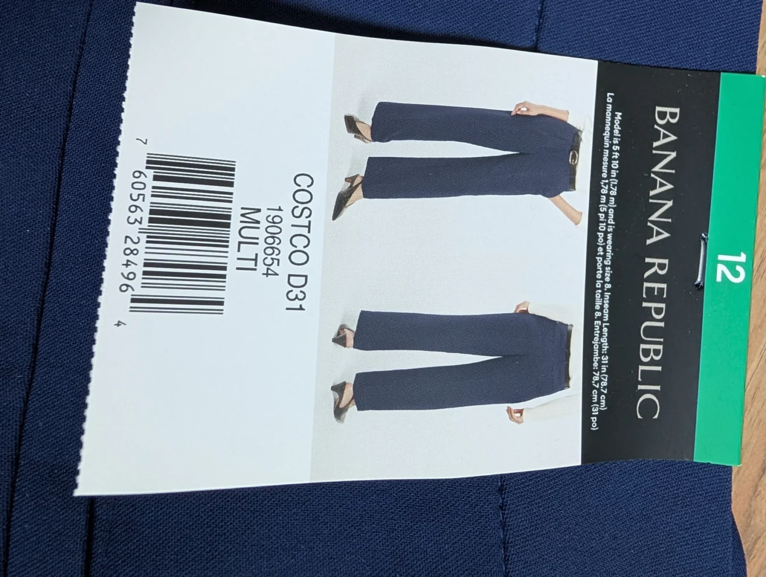 Image for Banana Republic blue trousers size 12 new