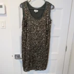 Featured thumbnail for Noa Noa/Robe kaki à paillettes Sz S