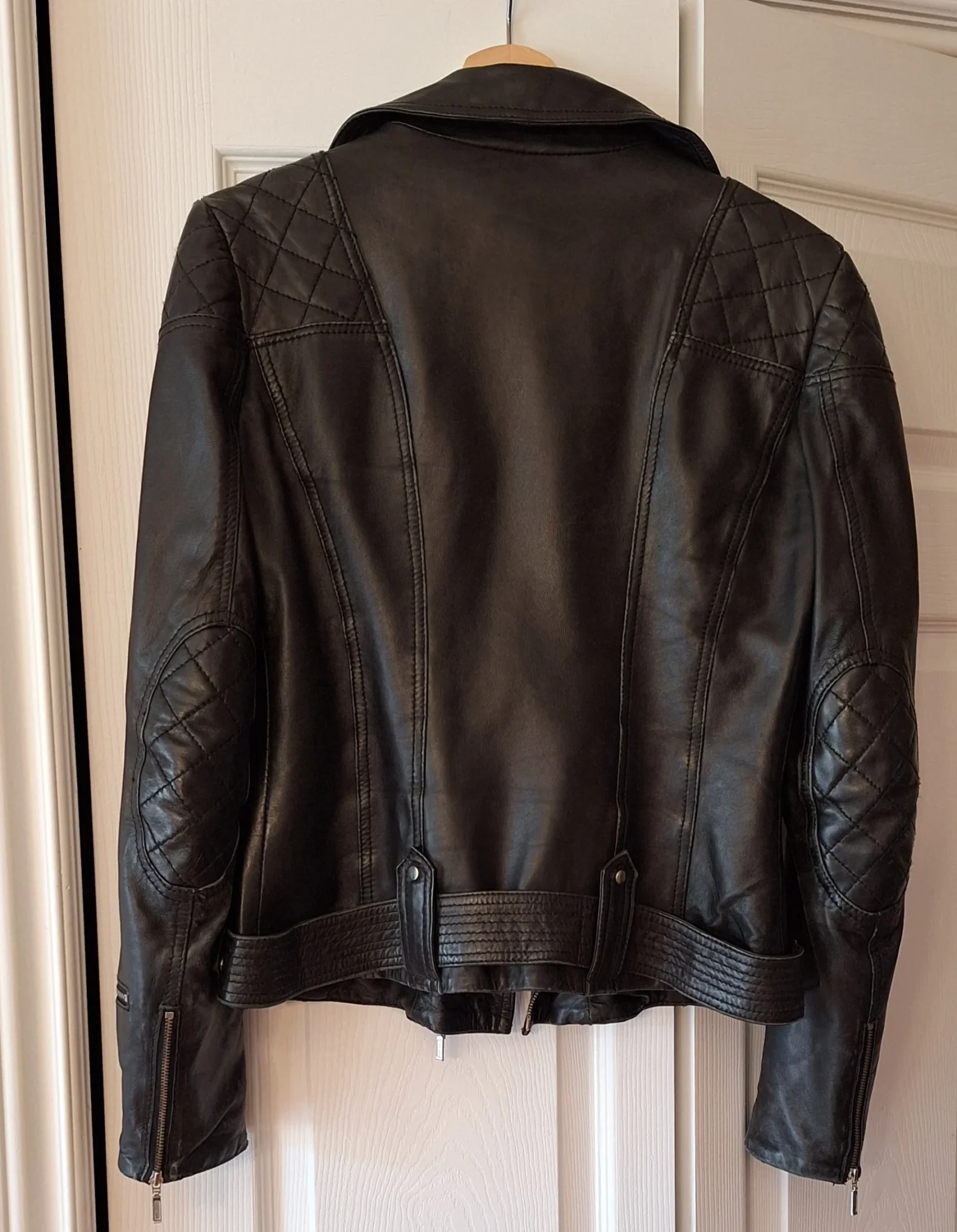 Image for Veste en cuir noir